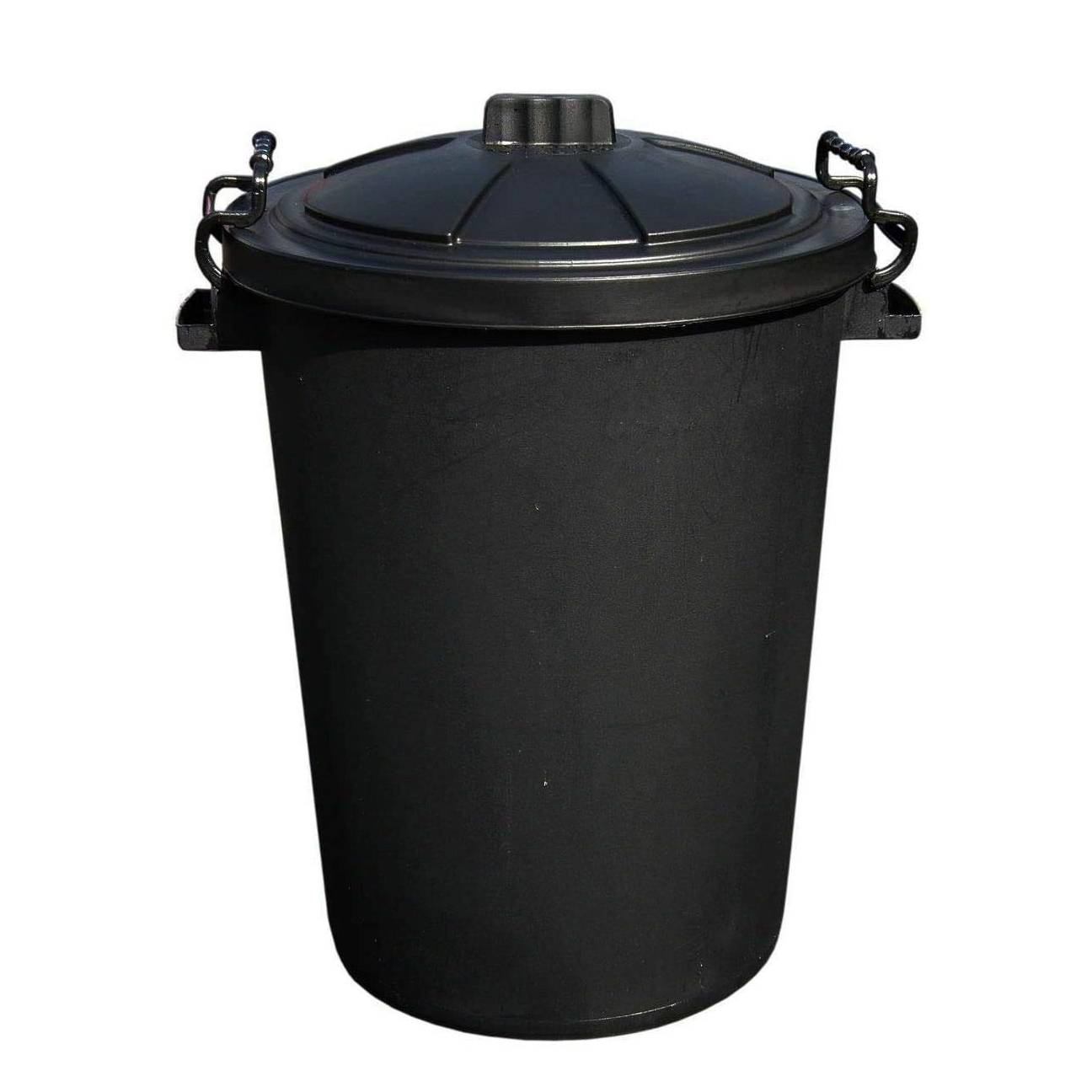 Black Plastic Bins & Lids