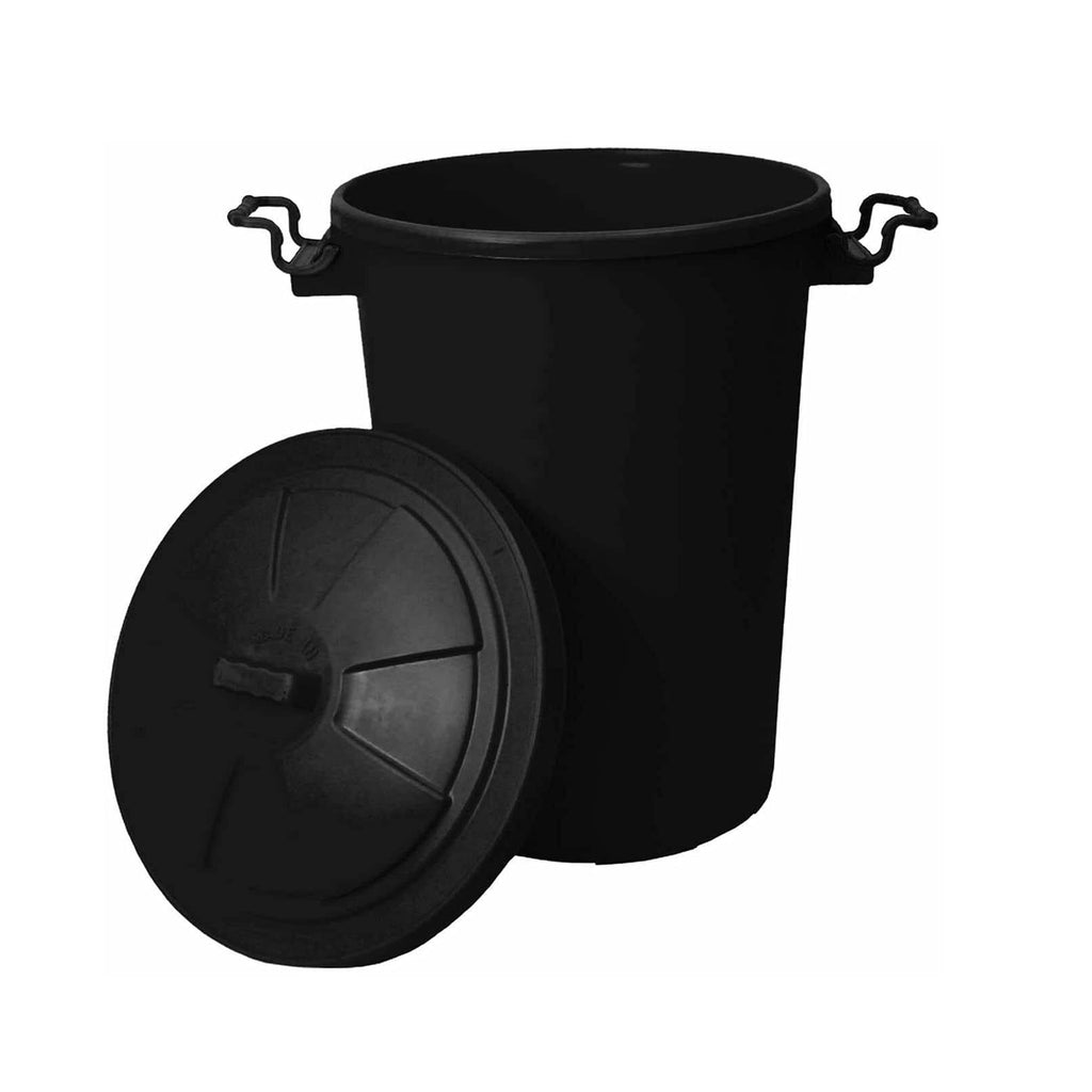 Black Plastic Bins & Lids