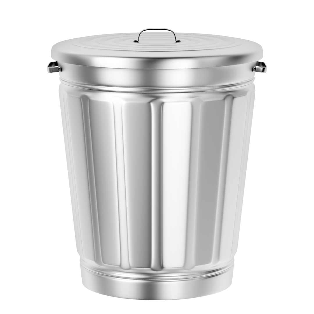 Galvanised Metal Bin